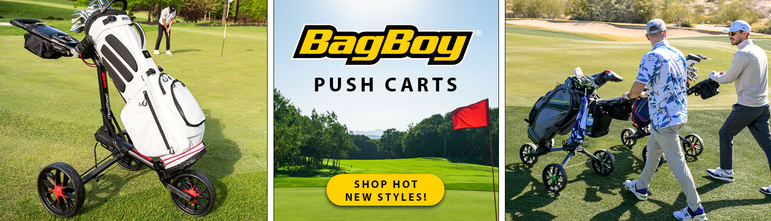 2024 Bag Boy Carts at Rock Bottom Golf brand page - desktop image