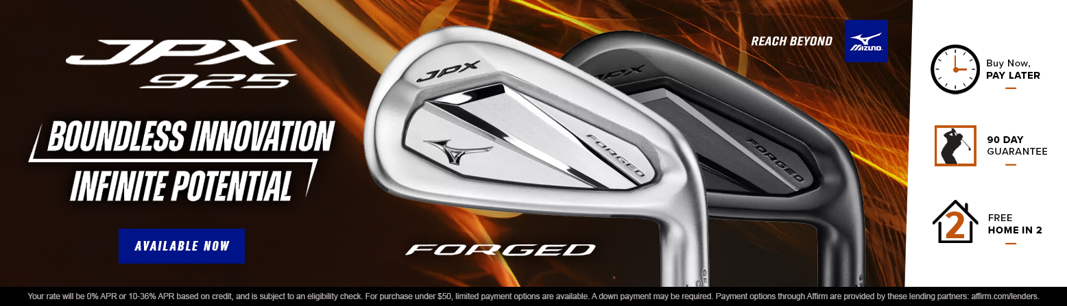 Mizuno Golf Clubs at Rock Bottom Golf brand page - desktop image