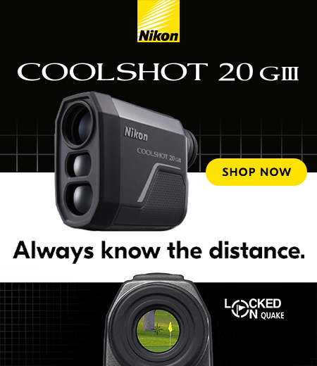 Nikon Coolshot 20 GIII Rangefinder Now Available at Rock Bottom Golf brand page - mobile image