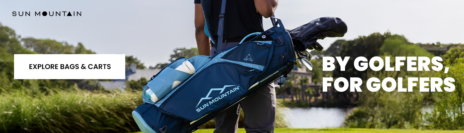 Sun Mountain Golf - Designed by golfers for golfers brand page - desktop image